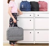 Bolsa de equipaje de viaje con separación de ropa seca y húmeda, bolsa de transporte de corta distancia, bolsa de almacenamiento portátil de gran capacidad, ligera S gris
