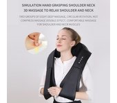 Masajeador eléctrico del cuerpo del hombro del cuello de la parte posterior de Shiatsu de la forma de U con el Massager portátil de amasamiento del calor 3D EU Plug negro