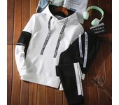 Sudadera para hombre, ropa deportiva, chaqueta bonita con capucha de manga larga, ropa para hombre de escuela secundaria XXXL blanco