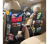 Organizador del asiento trasero del coche con pantalla táctil, soporte para tableta, bolsa de almacenamiento automática, funda, protector del respaldo del asiento, bolsa de almacenamiento de viaje para niños