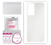 apgo Protective Skin Sticker for the back compatible with Oppo Reno8 Lite 5G, Wrap Film, Foil, Vinyl - Pattern Matte Transparent