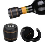 Cerradura con código de contraseña y combinación para tapa de botella de vino, tapón de botella de whisky, cerradura digital para botella de vino y licor. negro