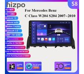 Hizpo AI Voice 2 Din Android Auto Radio para Mercedes Benz Clase C W204 S204 Carplay 4G coche Multimedia GPS 2din Autoradio estéreo Audio Video unidad principal HC1 4Core 1G 32GB