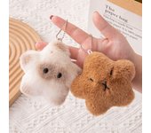 Mochila creativa con forma de estrella creativa, llavero con colgante de peluche de carpincho.
