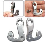 Percha trasera de aleación de aluminio para bicicleta, gancho trasero, color negro y plateado