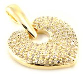 Les Trésors De Lily [H2597] - Colgante chapado en oro blanco 'Love Divine' oro
