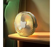 El pequeño ventilador de escritorio se puede cargar por USB, el miniventilador eléctrico portátil de bajo ruido y viento fuerte de 3 velocidades se puede utilizar como luz nocturna color rosa
