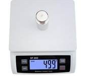 Báscula digital eléctrica de 30 kg/1 G, báscula para alimentos, báscula de cocina, báscula digital de precisión LCD, báscula electrónica, báscula de peso 30Kg blanco