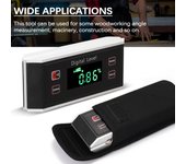 Transportador digital portátil de 4*90 grados IP54 impermeable a prueba de polvo nivel de alta precisión buscador de ángulos negro