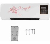 Calentador Espacial Versátil Portátil Bajo Ruido Ventilador Calefactor de Pared con Control Remoto para Baño