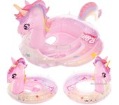 2023 Nuevo anillo de natación con forma de caballo con lentejuelas de arcoíris para bebé, flotador de tubo para juegos de agua para adultos y bebés, juguete inflable para fiestas en la piscina