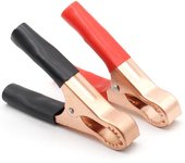 2 uds 50A rojo + negro 80mm cocodrilo para coche y caravana Van Clips de control de batería la mejor promoción pinzas de cocodrilo conector de alimentación 1pc Red 1pc Black