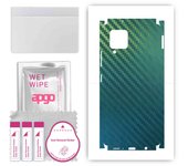 apgo Protective Skin Sticker for the back+sides compatible with Samsung Galaxy A42 5G, Full Wrap Film, Foil, Vinyl - Pattern Carbon Chameleon CAKA1
