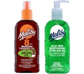 Malibu bronzing oil with argan spf8 200ml + aloe gel after tanning 200ml