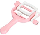 Máquina para hacer borlas, pequeña, portátil, ahorradora de tiempo, para hacer pompones, para manualidades con hilo de lana, color rosa