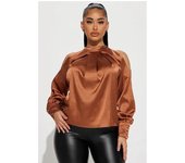 Primavera mujer Casual suelta moda camisa satén camisa otoño viajero hueco manga larga Top Oficina señoras Tops sueltos Blusas 30473 S bronce