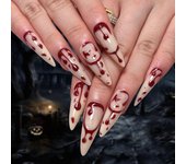 24pcs Stiletto False Nails Ballerina French Nail Tips Manicure Press on Nails  Women JP3412