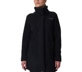 Columbia Panorama Chaqueta larga, chaqueta negra para mujer L negro