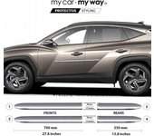 HYUNDAI TUCSON 2022+ Tiras cromadas para puertas laterales
