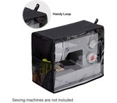 Funda universal para máquina de coser con 2 bolsillos laterales, acolchada, sólida, antipolvo y accesorios.
