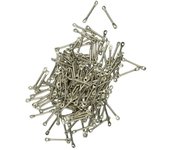 100pcs Silver Straight Metal Bar Connectors Bails Joyería Making Findings 15 mm plata