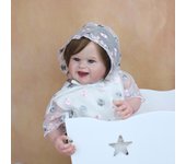 BZDOLL 55CM 3D-pintura piel venas visibles silicona Reborn Baby Doll juguete realista cuerpo de tela princesa sonriente niño bebé niñas regalo 55cm 3D-paint Skin Doll