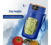 Mini exprimidor eléctrico portátil recargable - Dispositivo para hacer jugos en el hogar Single Cup azul