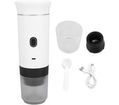 Cafetera portátil recargable eléctrica de mano para coche, para viajes, oficina y hogar. L blanco