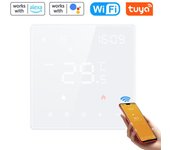 Tuya Wifi pantalla Digital controlador de temperatura inteligente calefacción eléctrica de agua multifuncional 3A water heating blanco