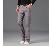 Vaqueros acampanados para hombre, corte de bota, pierna acampanada, corte holgado, pantalones vaqueros elásticos informales clásicos de diseñador para hombre, pantalones vaqueros para hombre 28 gris oscuro
