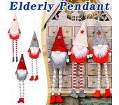 Colgante de muñeca de patas largas del bosque de Papá Noel, muñeco sin rostro, adorno para árbol de Navidad 24X5X0.5CM