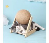 Bola rascadora para gatos, soporte de madera, muebles para mascotas, pelota de cuerda de Sisal, juguete para gatitos, rascador para escalar, rascador de patas para moler, juguetes para gatos S