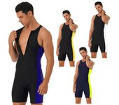 Traje de baño de una pieza sin mangas para hombre, traje de baño corto, traje de surf, snorkel y buceo XXL