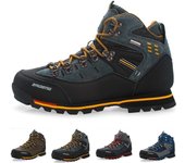 Botas de senderismo antideslizantes para hombre, zapatos de invierno antideslizantes impermeables para senderismo al aire libre 40 azul