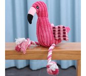 Bonito flamenco de pana de peluche, juguete para perros para perros pequeños y grandes, Limpieza de dientes, juguetes interactivos para cachorros, accesorios para mascotas Flamingo