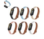 Correa de cuero para Xiaomi Band 8 pulseras hombres mujeres pulsera para xiaomi Miband 8 NFC accesorios de reloj inteligente moda Xiaomi Band 8/NFC negro