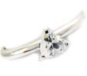 Bague argent 'Love' blanc argenté (rhodié) - 5x5 mm 58 blanco