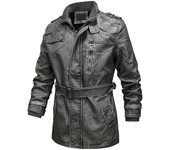 Chaqueta de cuero PU personalizada de moda de otoño e invierno para hombre Ropa para hombre M