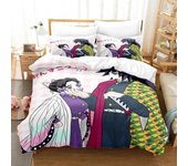 Juego de ropa de cama 3D Anime Demon Slayer Kimetsu no Yaiba, juego de funda nórdica con funda de almohada, ropa de cama individual, matrimonial, queen y king. 70x133cm 2pcs