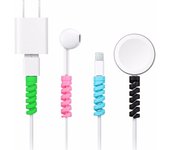 2 uds funda protectora para Apple iPhone 8 X Cable de cargador USB Lightning 2pcs color rosa