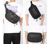 OZUKO, nuevo bolso de cintura para hombre, bolso táctico multifuncional para el pecho, bolso Diagonal impermeable para deportes al aire libre para hombre 20X29X13CM negro