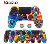 Funda protectora de silicona VAORLO para SONY Playstation 4 PS4, funda protectora de goma para mando de PS 4, fundas con tapa para mando