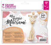 Mini Kit Macramé - GRAINE CREATIVE - Decoración de interiores - Madera - Algodón - Tutorial incluido