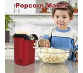 Máquina de palomitas de maíz de alta velocidad, totalmente automática, máquina de palomitas de maíz eléctrica de aire, mini máquina de palomitas de maíz para la cocina del hogar. us rojo