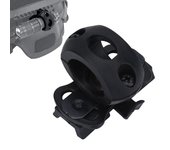 Soporte para linterna de casco, ajustable a 60 grados, para riel de casco, liberación rápida, accesorio para casco. negro