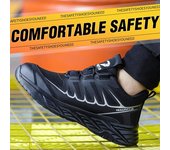 Zapatillas de trabajo protectoras para hombre, zapatos de seguridad transpirables con punta de acero, zapatos indestuctibles, botas de trabajo ligeras antigolpes 37