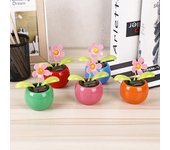 Adorno de coche divertido con energía solar, dibujos animados vibrantes, decoración ornamental, regalos, salpicadero de automóvil, flor danzante, juguete oscilante para amigo I