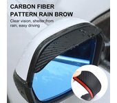 Espejo retrovisor del coche cubierta de lluvia visera ceja fibra de carbono para Skoda Yeti Fabia 2 3 1 Rapid Octavia A5 A7 Superb Citigo Kodiaq Roomster Karo China negro