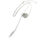 Les Trésors De Lily [N8444] - Collar largo 'Navajo' de plata plata
