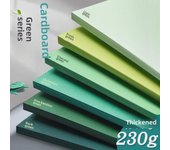 Cartulina hecha a mano Yuanhao: Papel de fondo 4K A4/A3 en tonos claros, oscuros, militares y verdes bosque para proyectos de jardín de infantes.